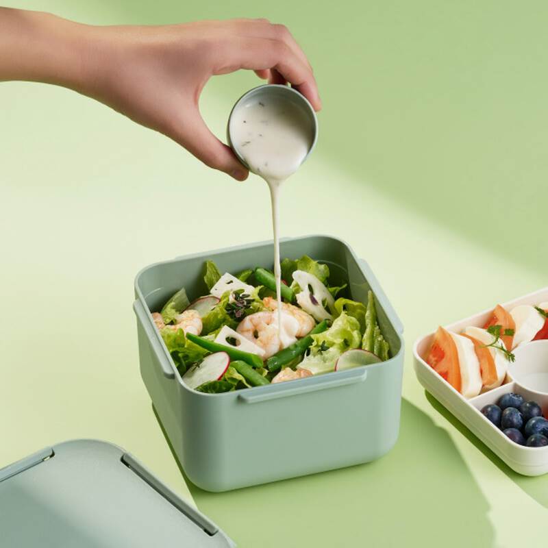 Hộp Salad To-Go LocknLock 1.3L Nhựa PP M&agrave;u Xanh Mint - LCB412, , large image number null